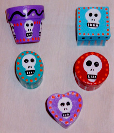 Day of the Dead (Dia de los Muertos) sugar skull boxes by Andrea Drugay